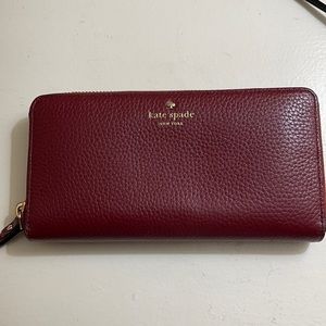 Maroon Kate Spade Wallet large
